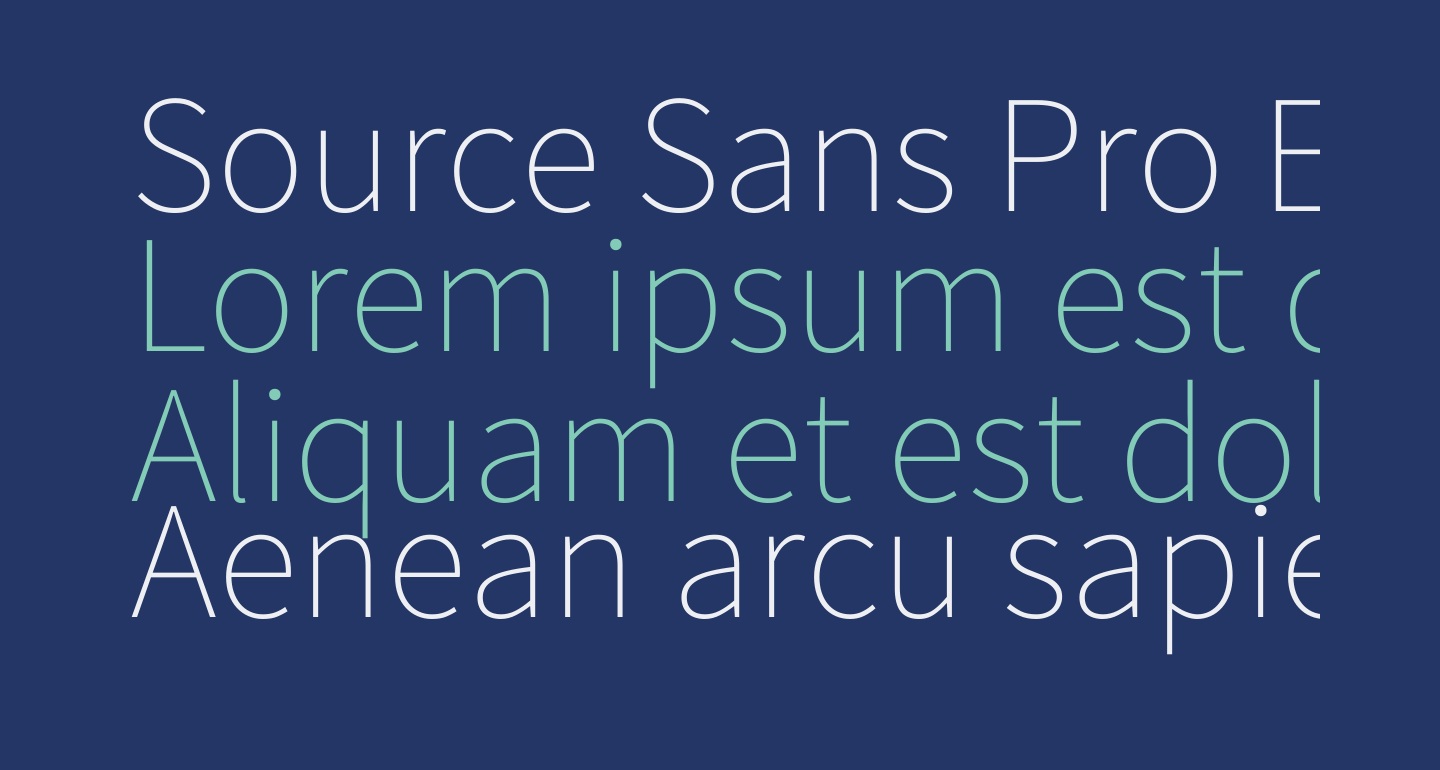 Source Sans Pro ExtraLight free Font - What Font Is