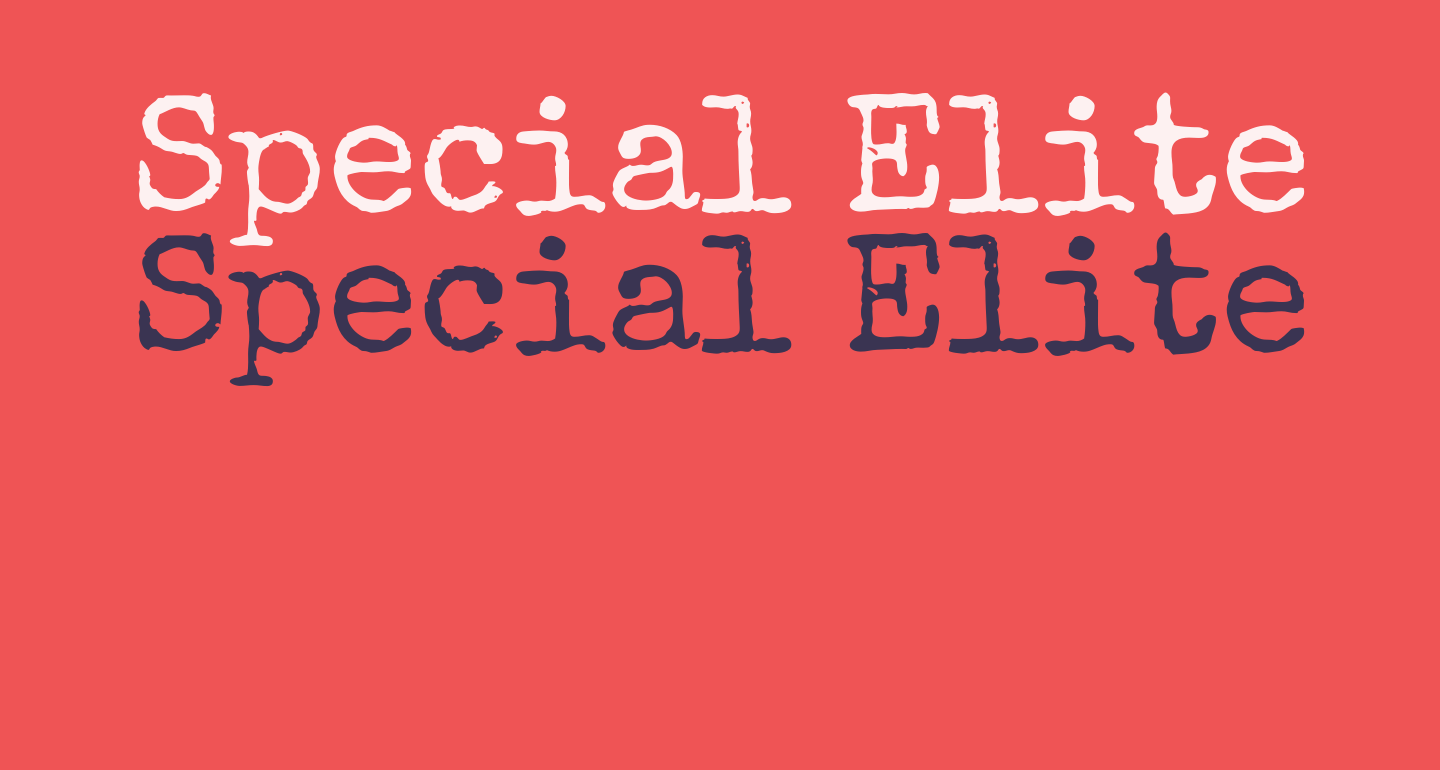 Special Elite free Font What Font Is
