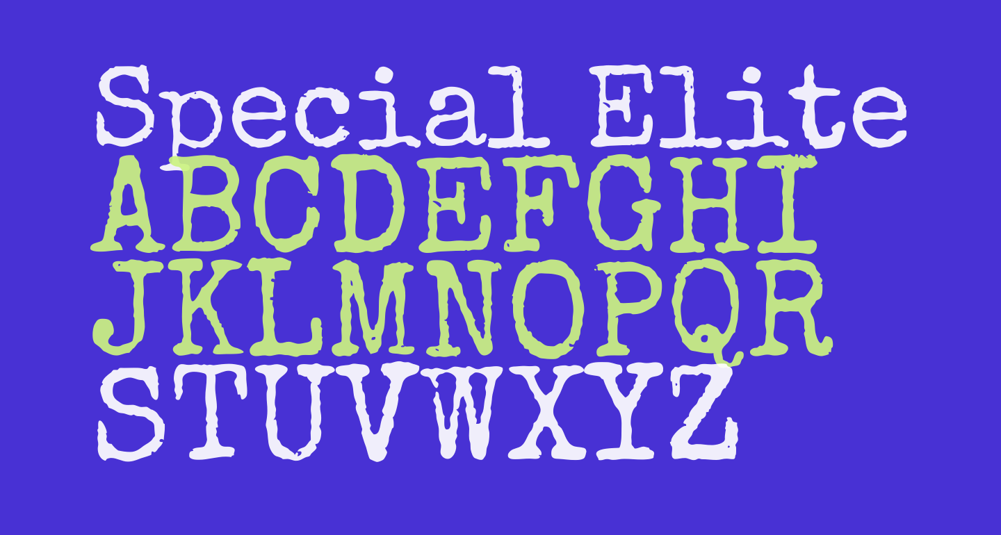 Special Elite free Font What Font Is