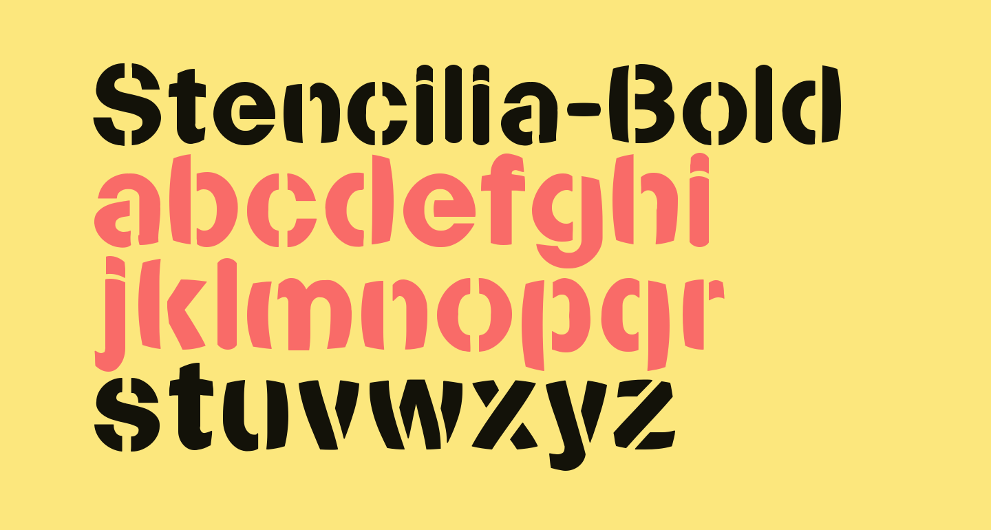 Stencilia-bold Free Font - What Font Is