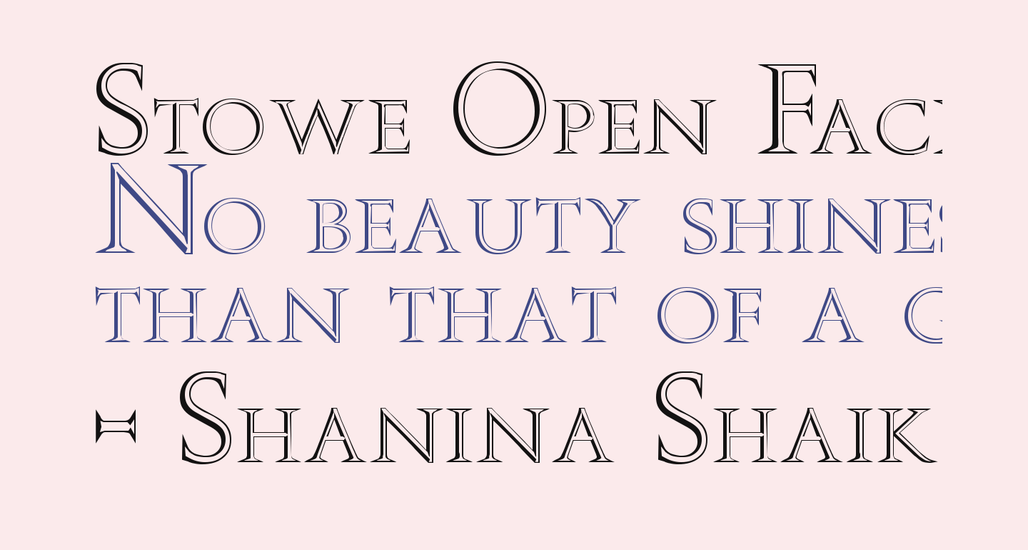 Stowe Open Face free Font - What Font Is