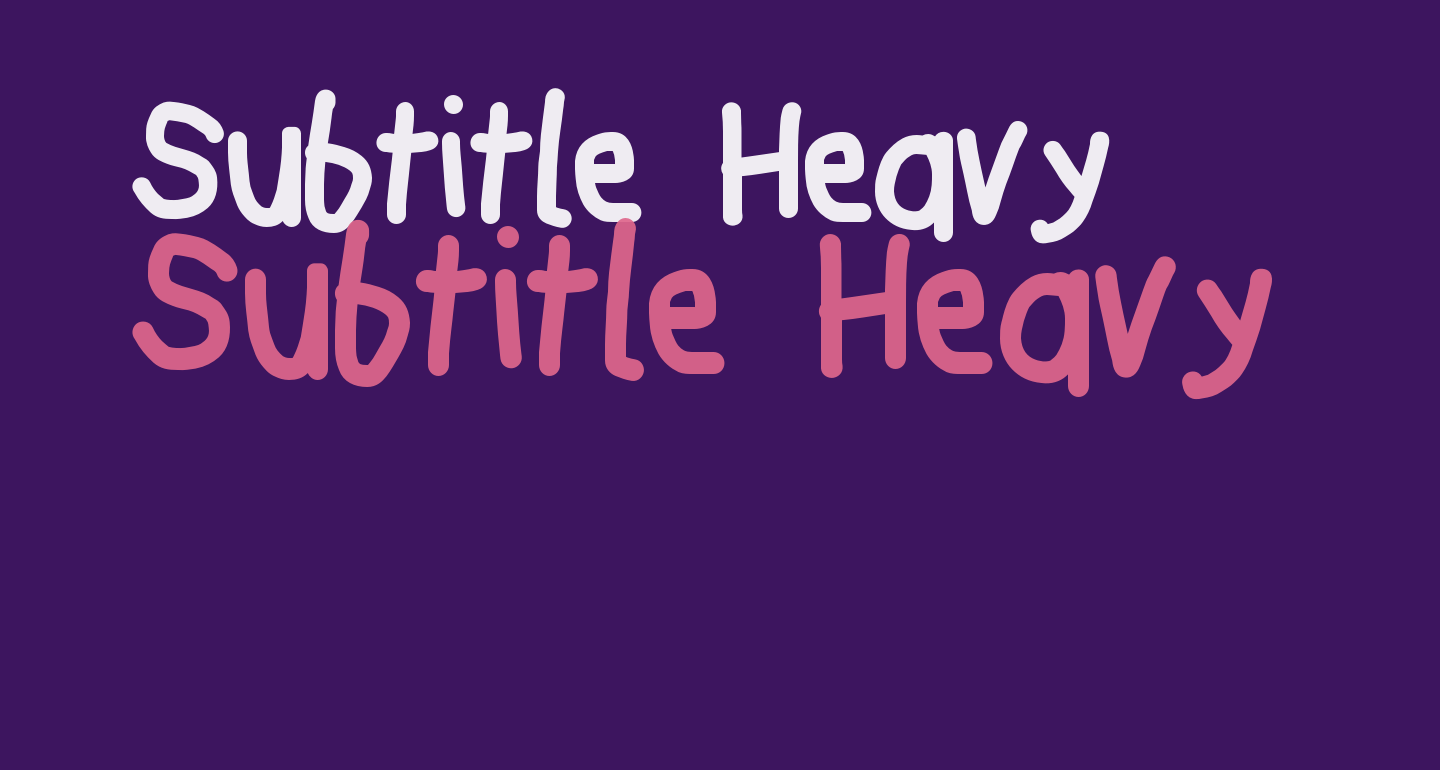 Subtitle Heavy free Font - What Font Is