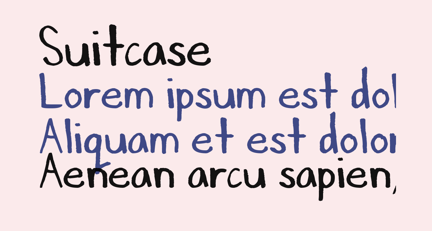 Suitcase free Font What Font Is