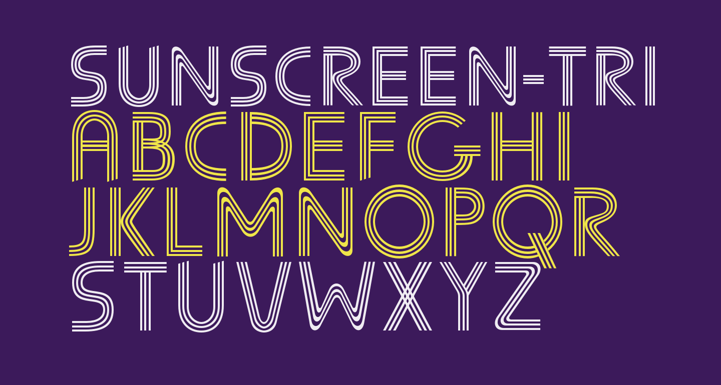 Sunscreen-TrilineEqual free Font - What Font Is