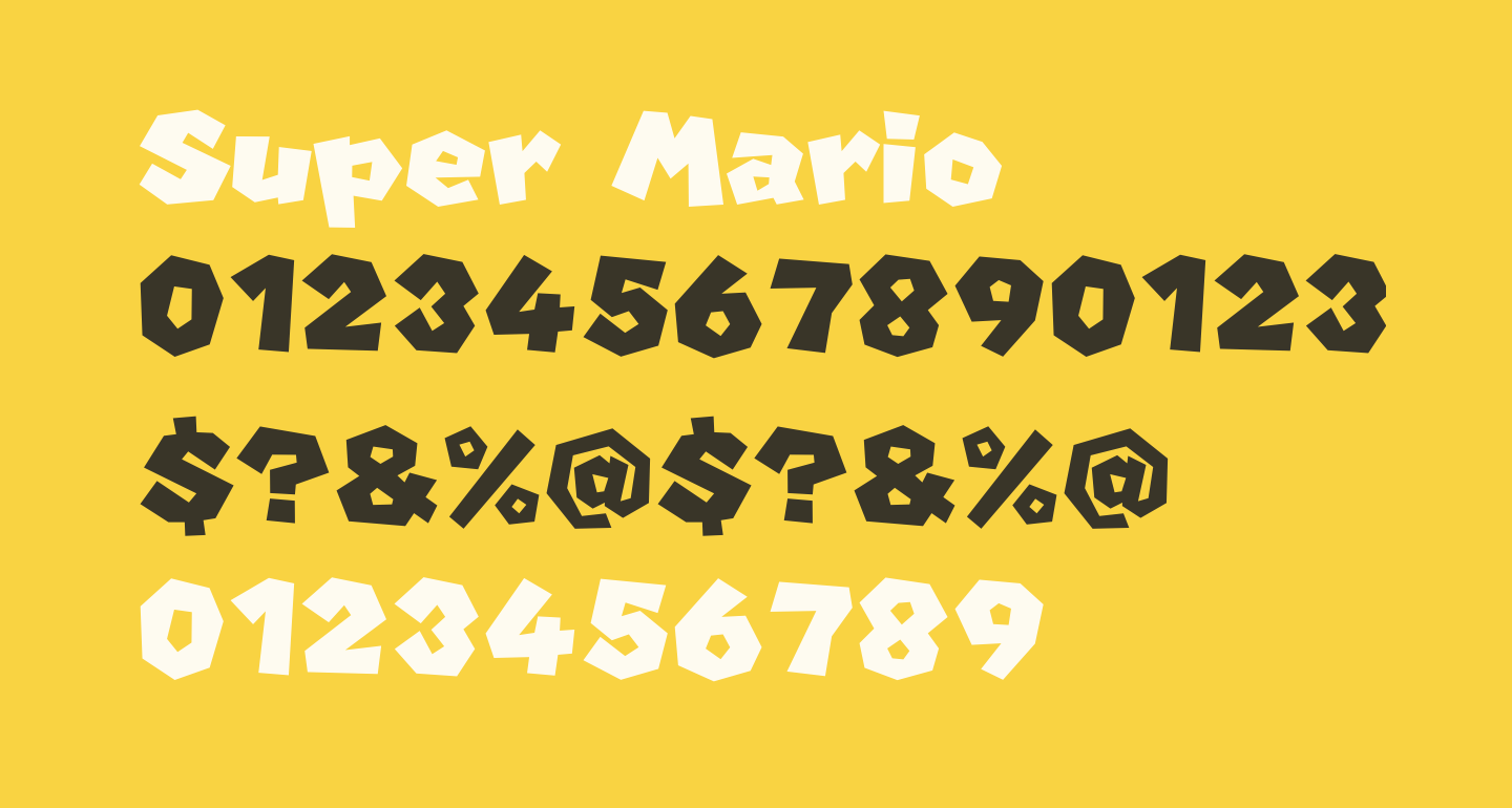 Super Mario Free Font What Font Is