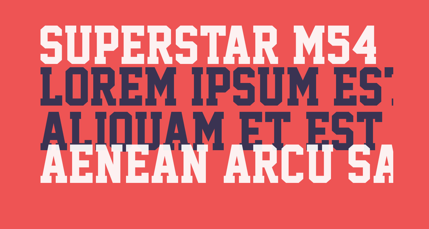 Superstar M54 free Font What Font Is