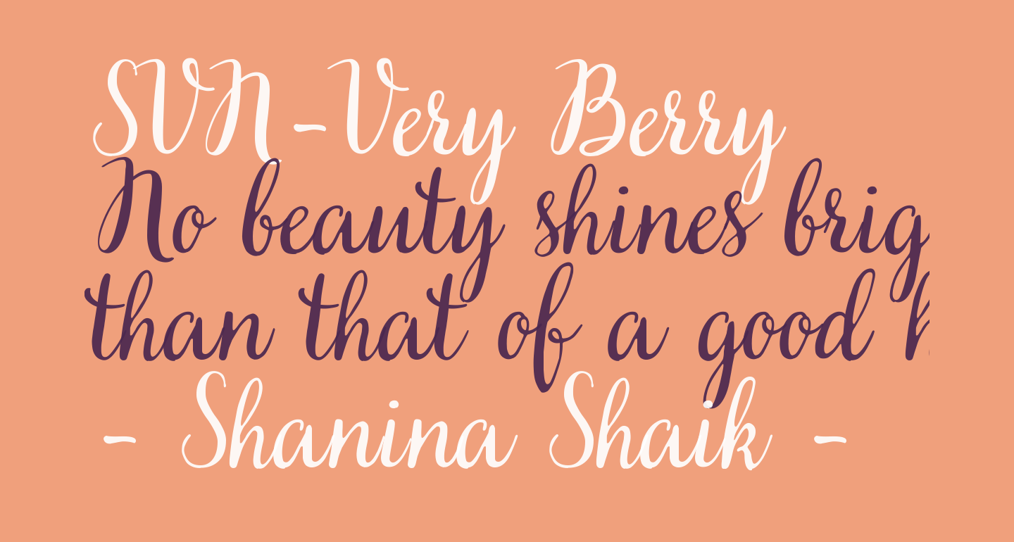 Svn very berry free font what font is