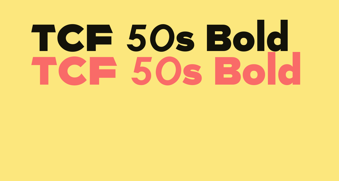 TCF 50s Bold free Font - What Font Is