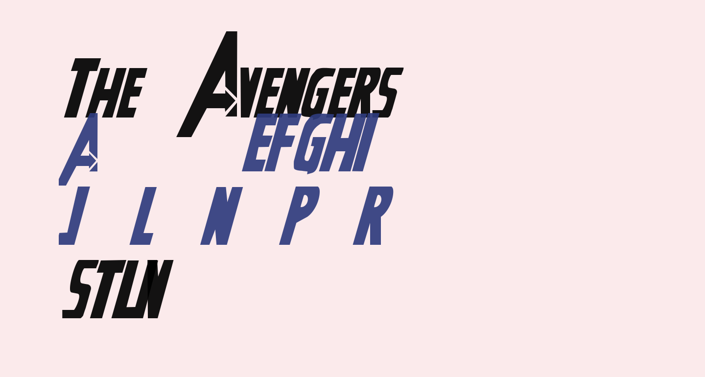 alphabet avengers font