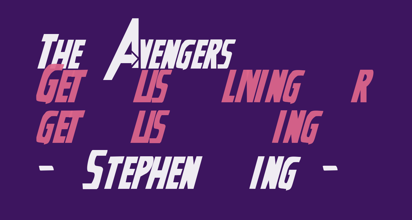 The Avengers free Font What Font Is