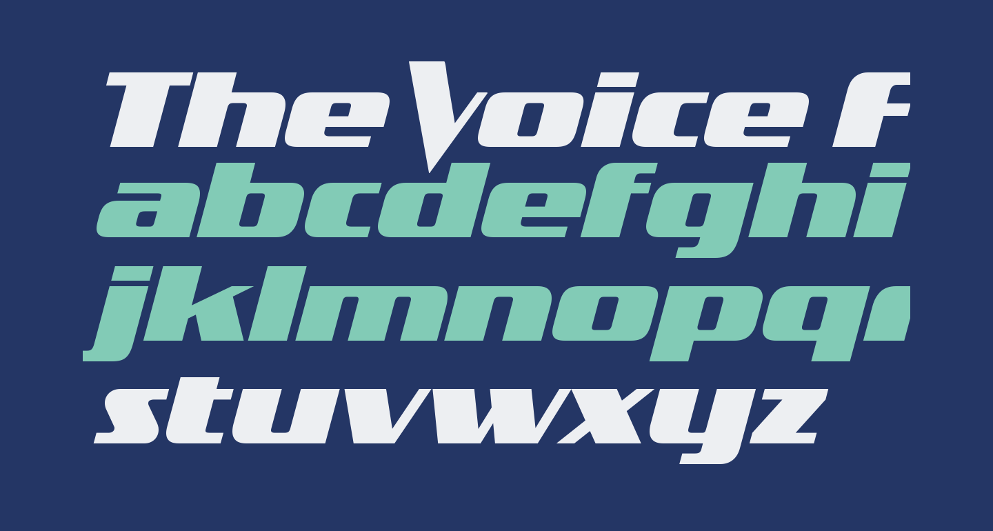 The Voice Font free Font - What Font Is