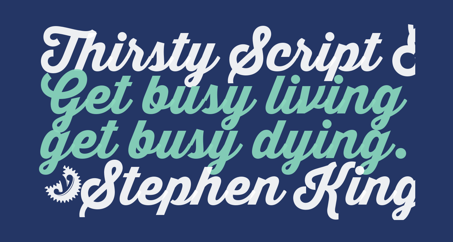 Thirsty Script Extrabold Demo free Font - What Font Is