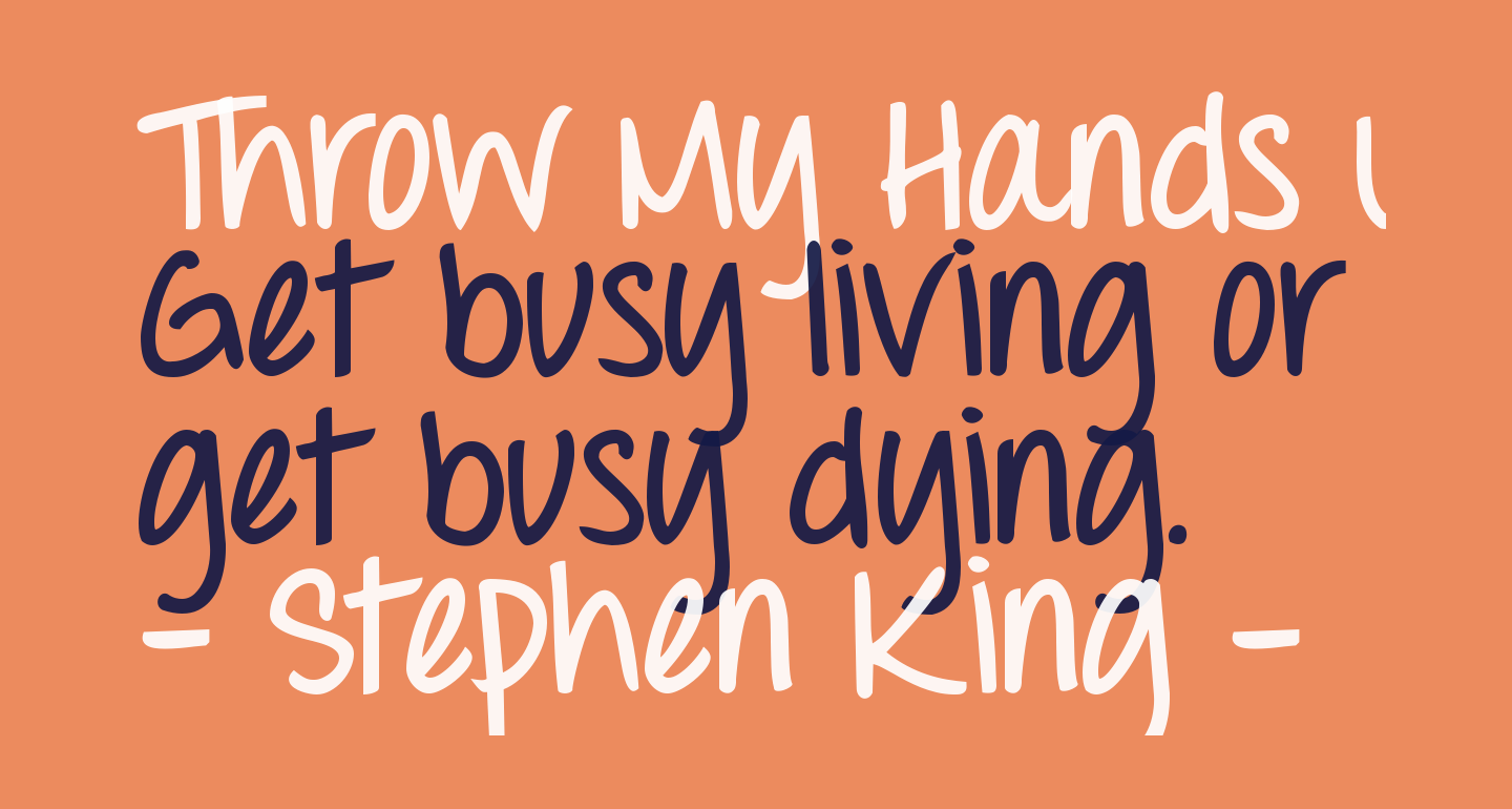 Throw My Hands Up in the Air Bold free Font What Font Is