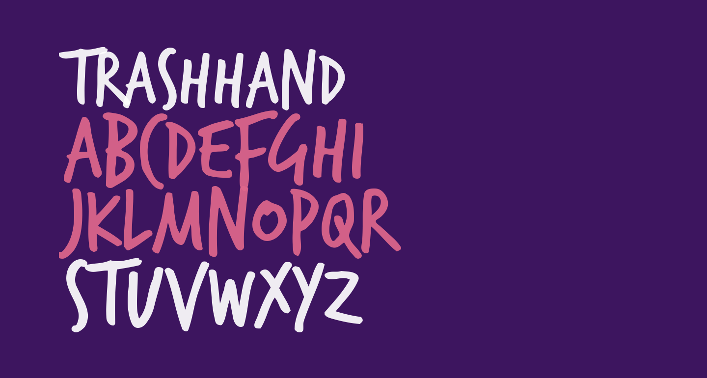 TrashHand free Font What Font Is