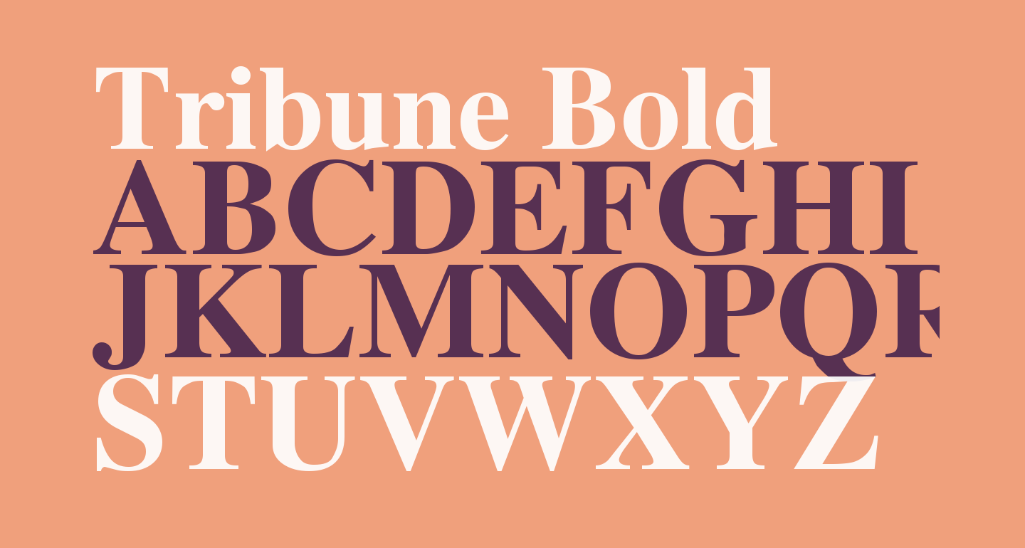 Tribune Bold free Font What Font Is
