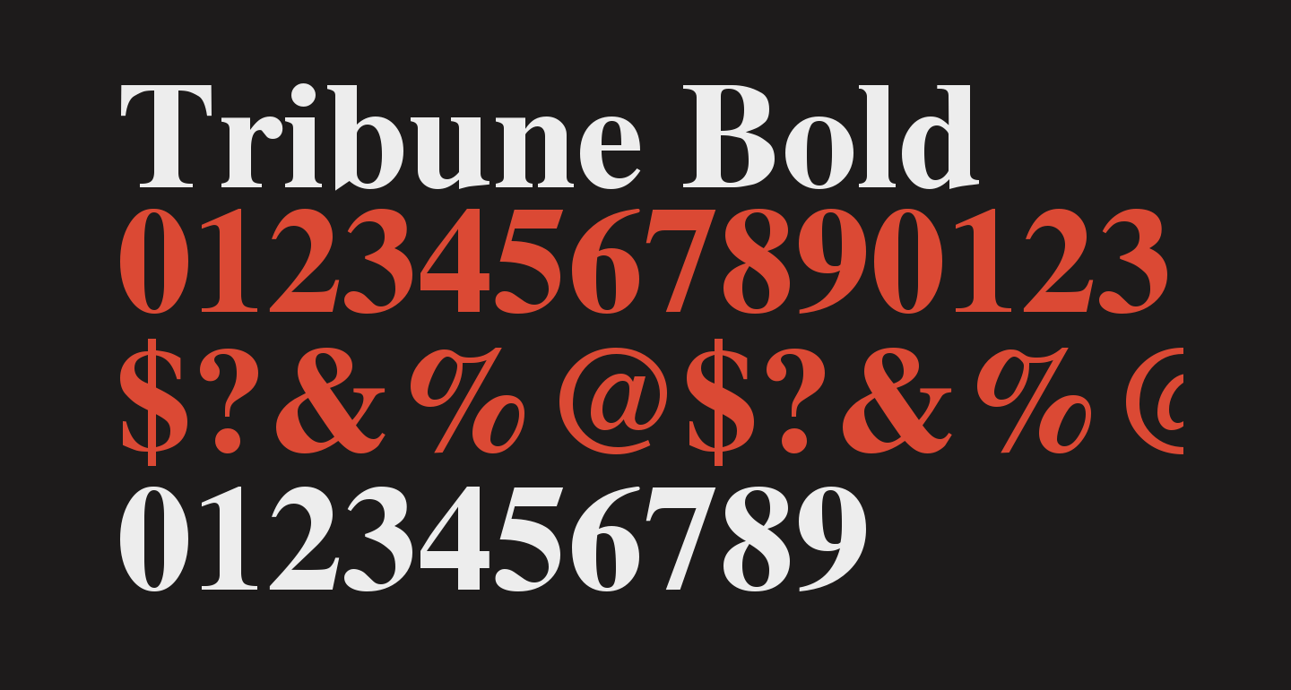 Tribune Bold free Font What Font Is
