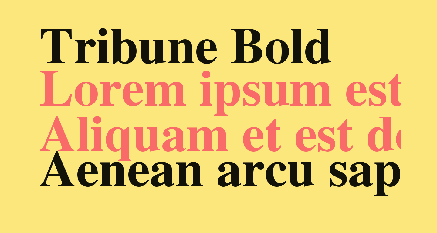 Tribune Bold free Font What Font Is