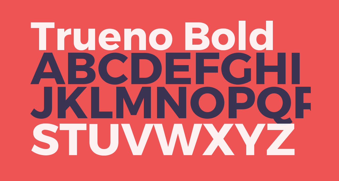 Trueno Bold free Font What Font Is