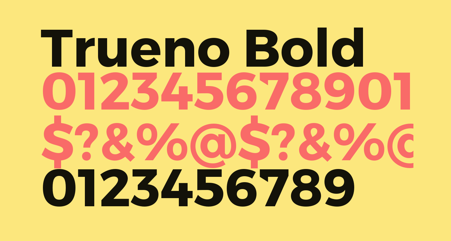 Trueno Bold free Font What Font Is