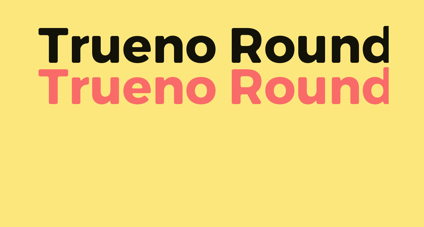 Trueno Round Bold free Font What Font Is