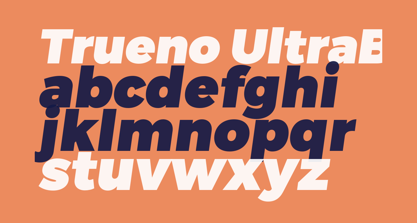 Trueno UltraBlack Italic free Font What Font Is