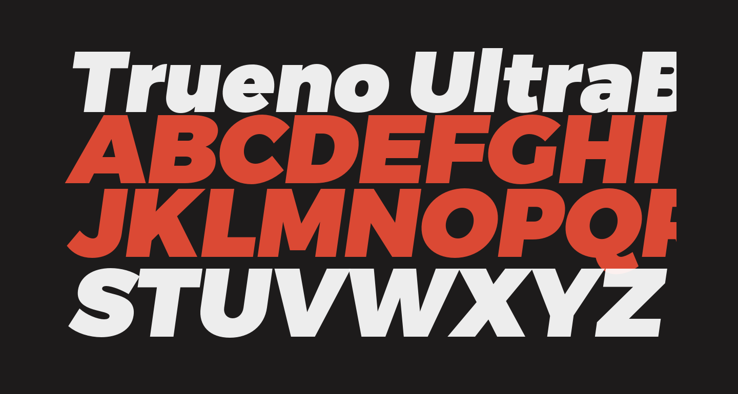 Trueno UltraBlack Italic free Font What Font Is
