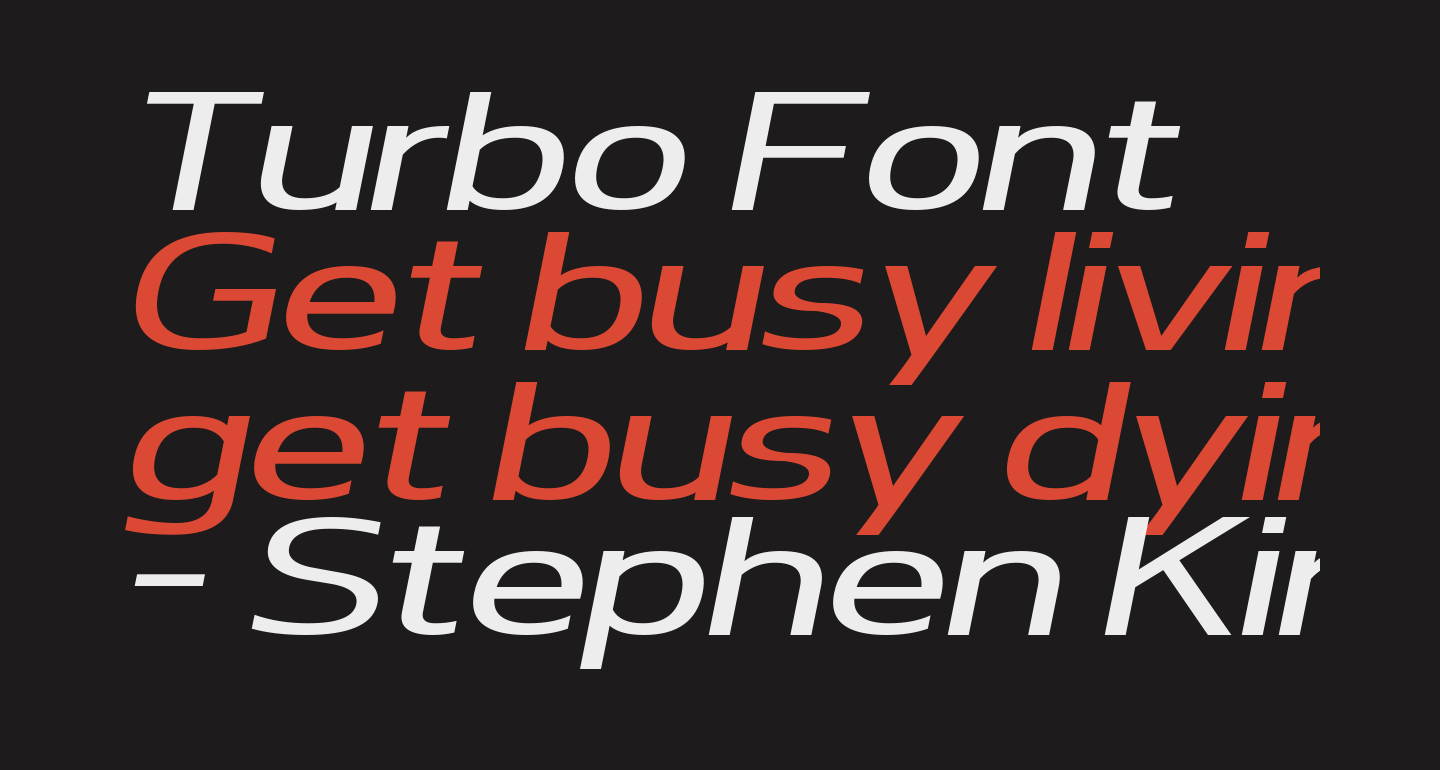 Porsche turbo font