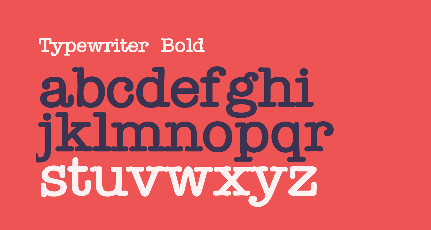 Typewriter Bold free Font What Font Is