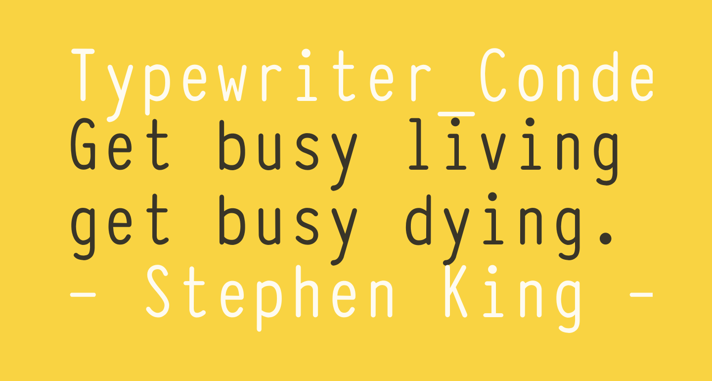Typewriter_Condensed free Font What Font Is