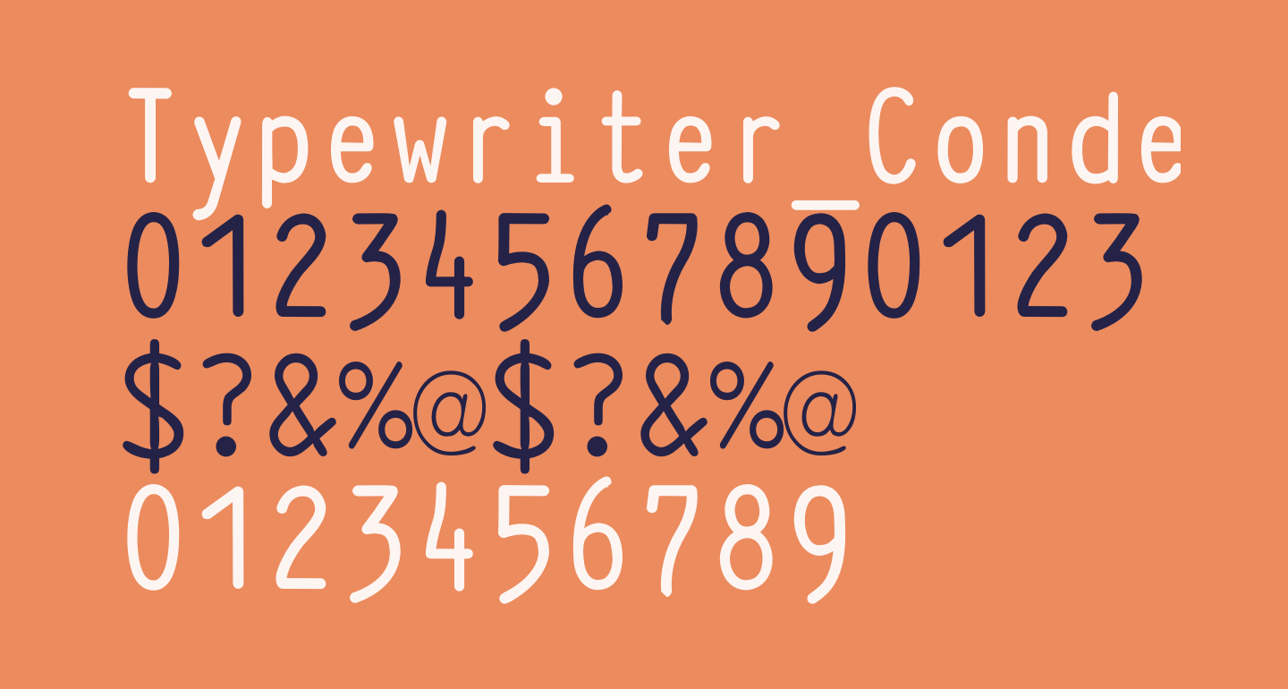 Typewriter_Condensed_Demi free Font What Font Is