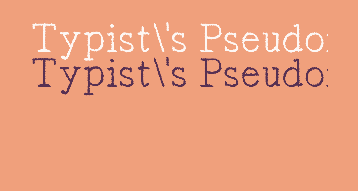 typist-s-pseudonym-free-font-what-font-is