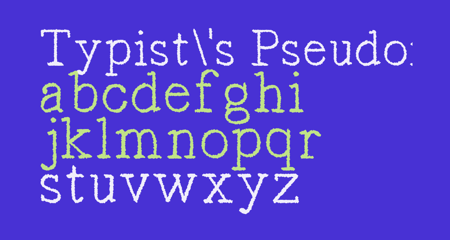 typist-s-pseudonym-free-font-what-font-is