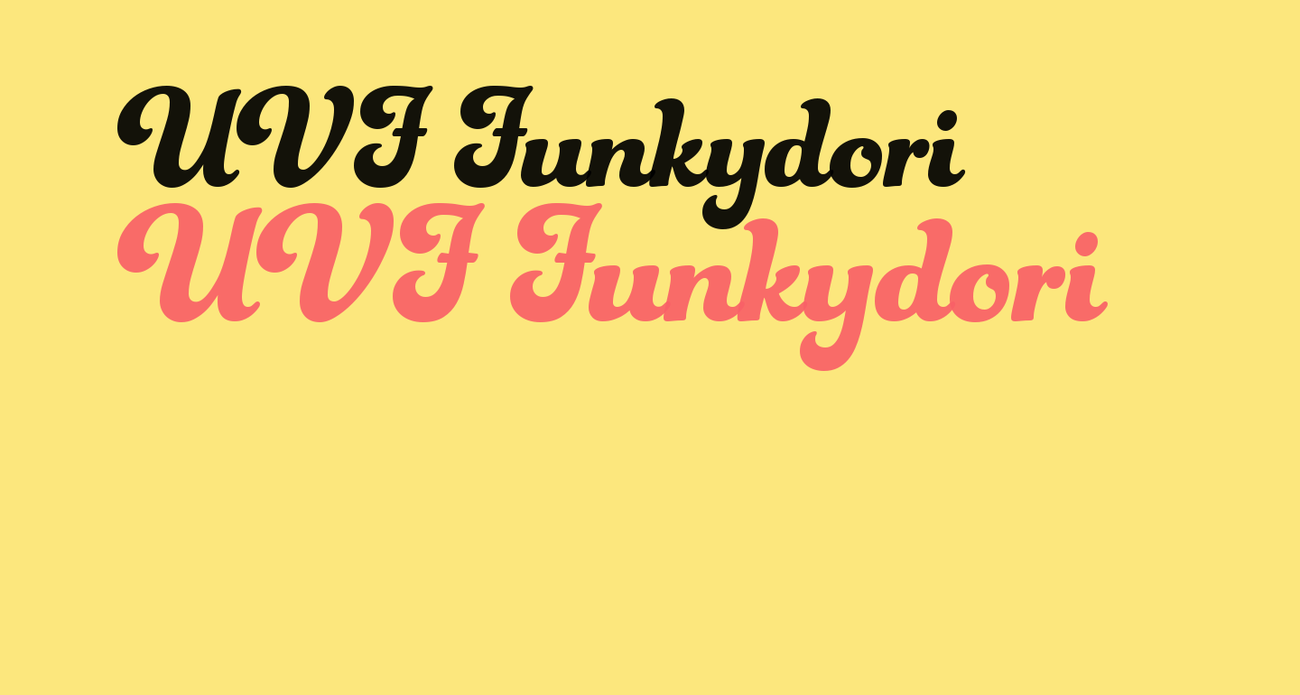 UVF Funkydori free Font What Font Is