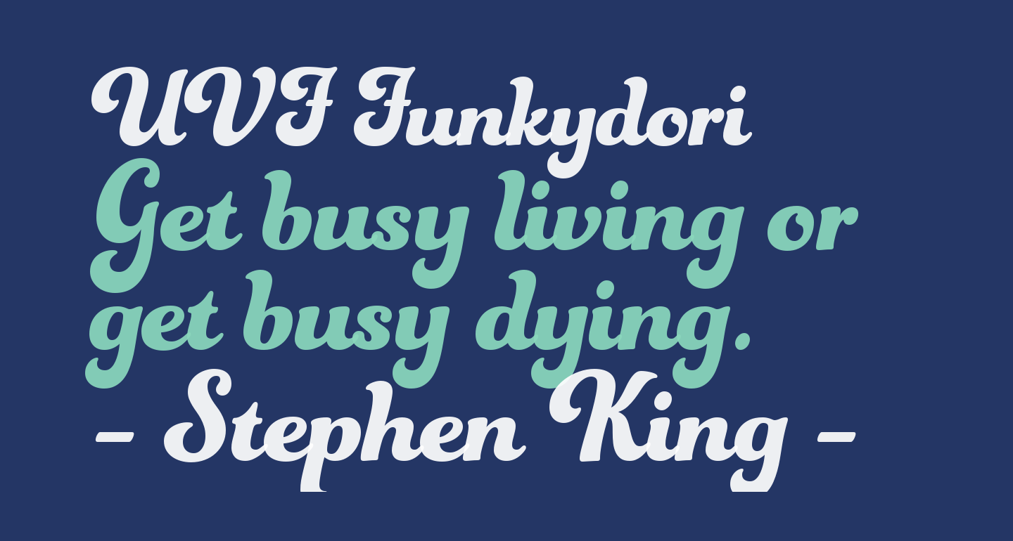UVF Funkydori free Font What Font Is