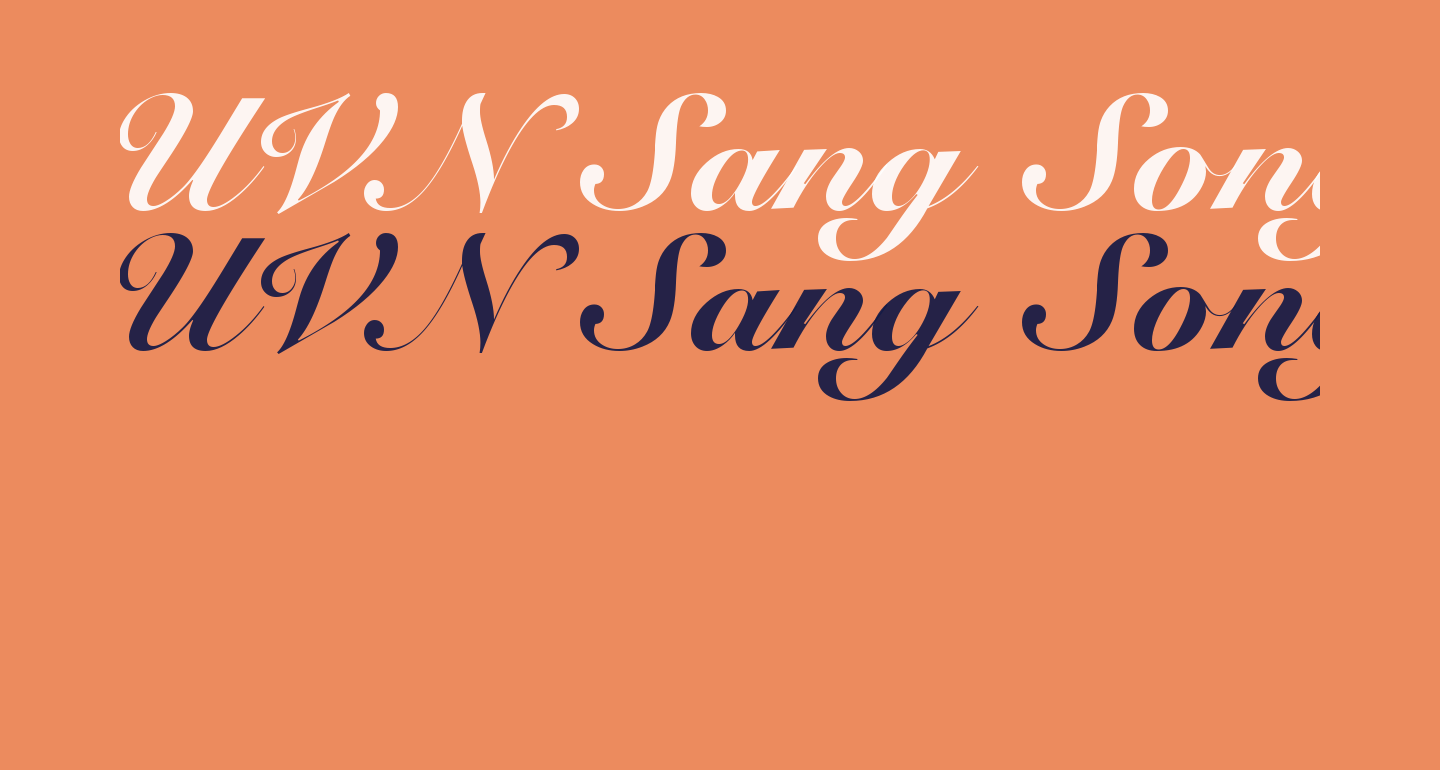 UVN Sang Song Nang free Font - What Font Is