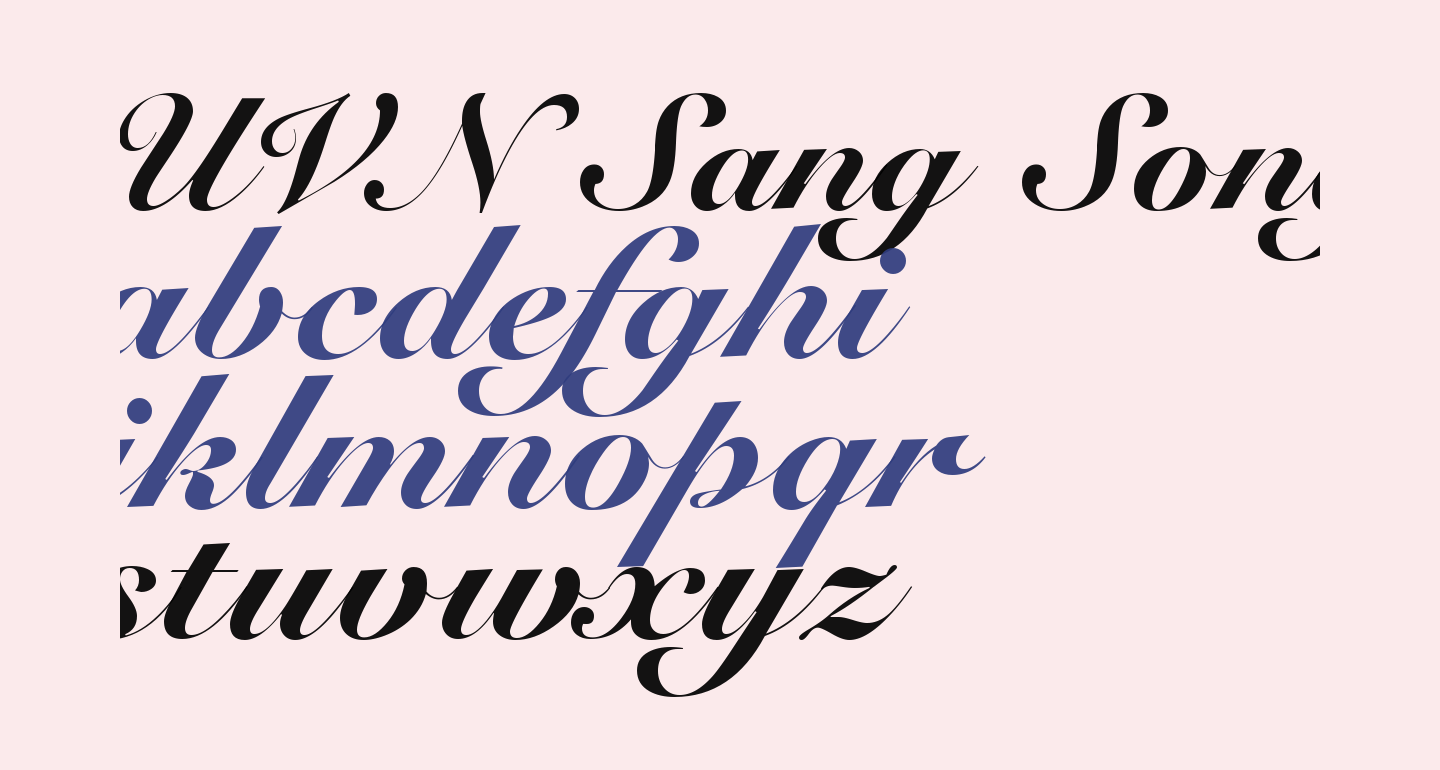 UVN Sang Song Nang free Font - What Font Is