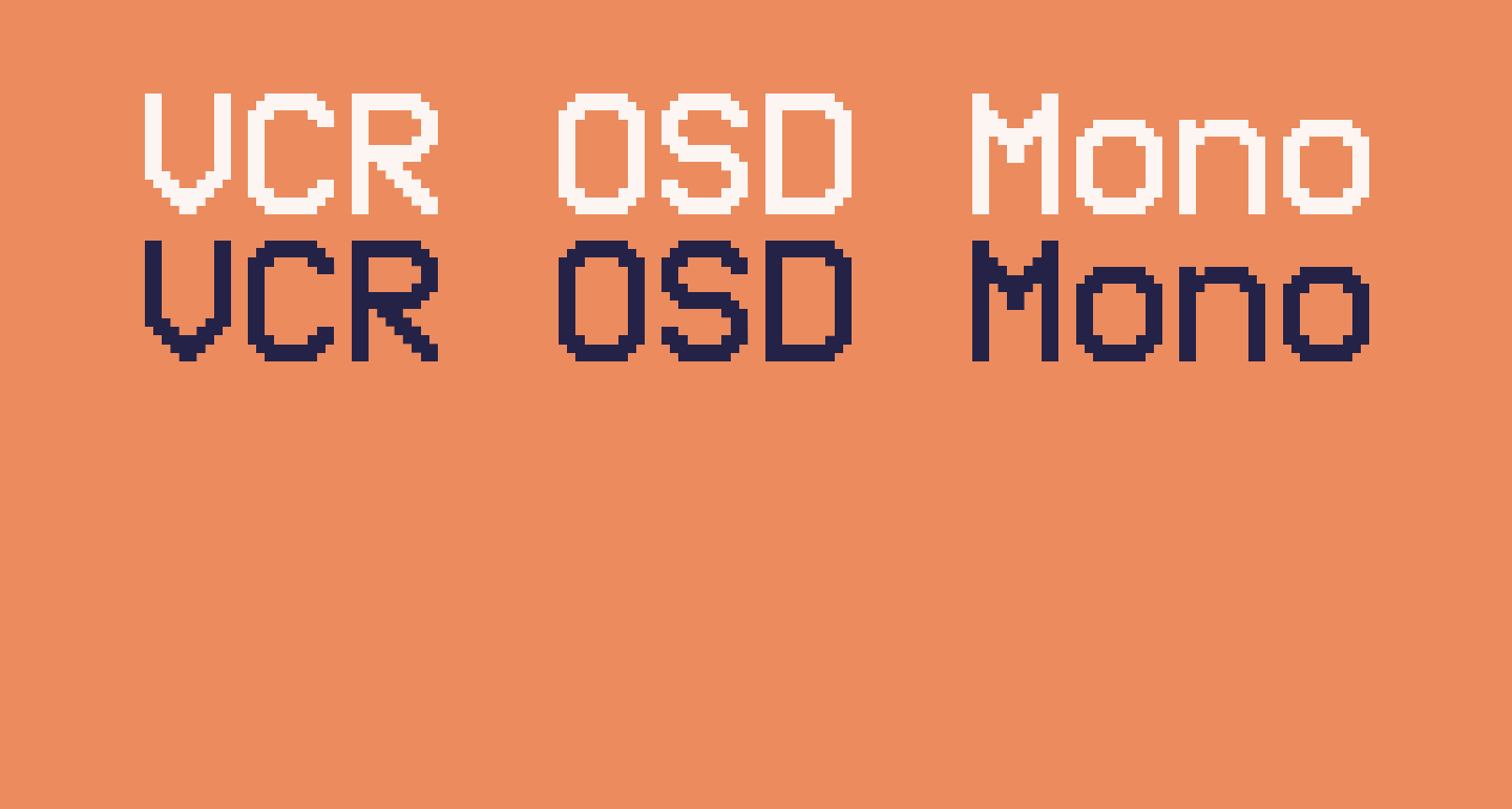 VCR OSD Mono free Font What Font Is