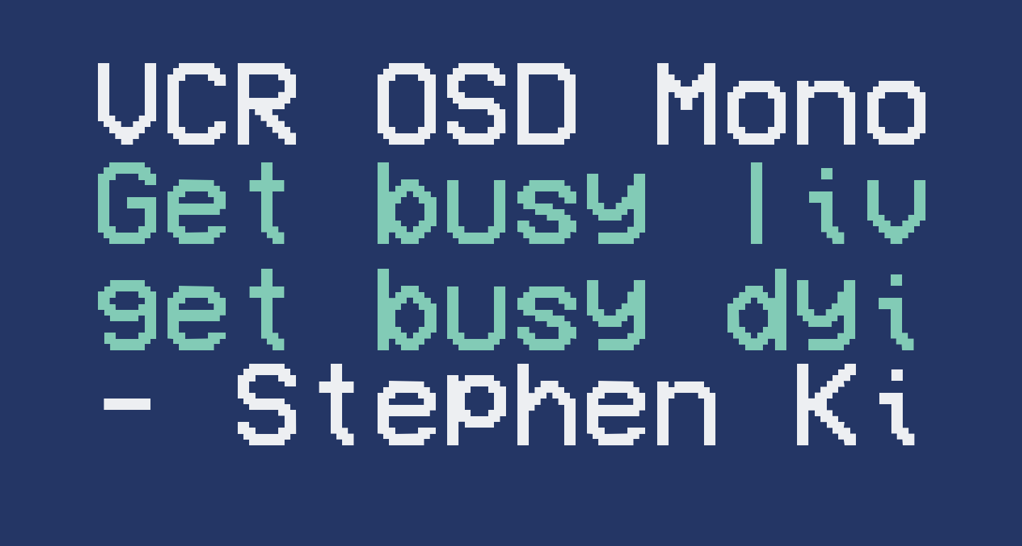VCR OSD Mono free Font What Font Is