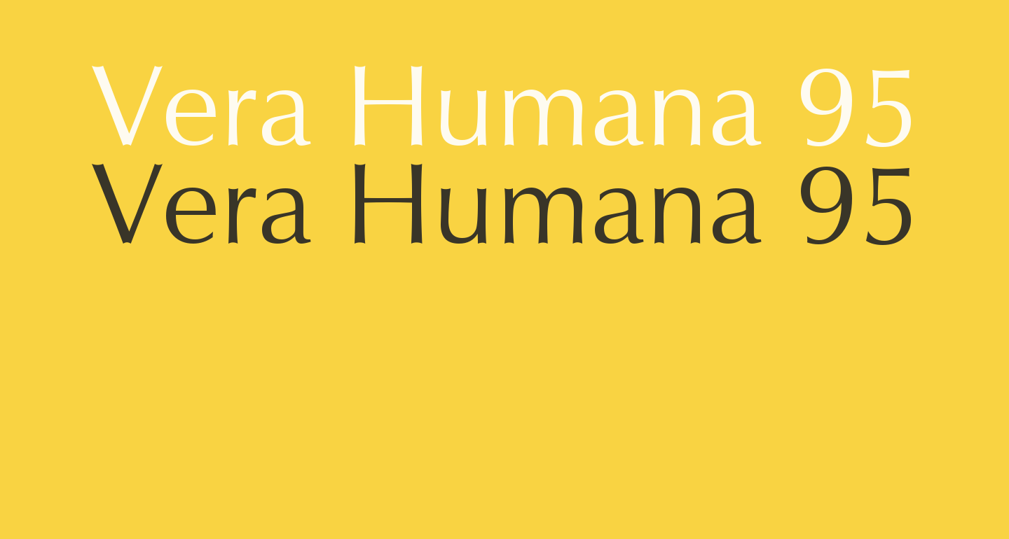 Vera Humana 95 free Font What Font Is