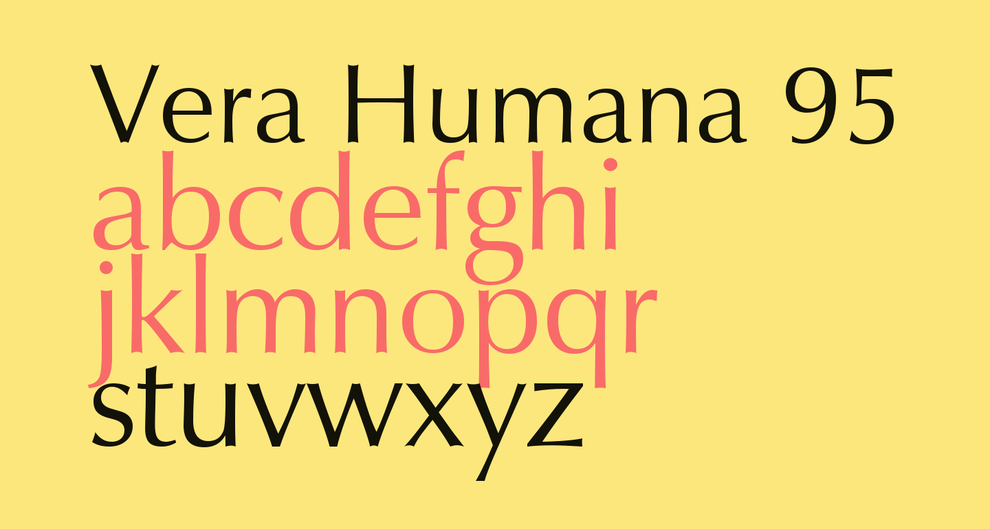 Vera Humana 95 free Font - What Font Is