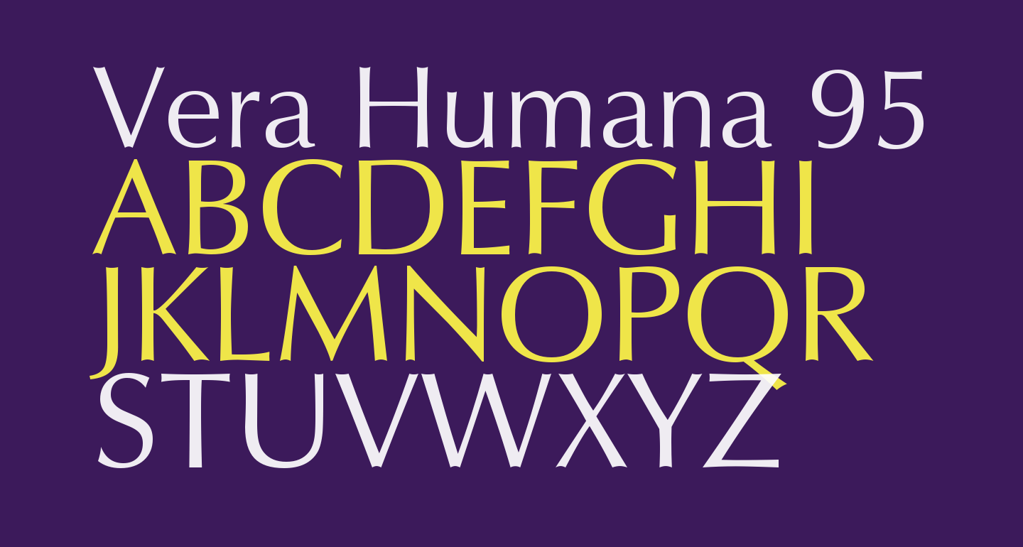 Vera Humana 95 free Font What Font Is