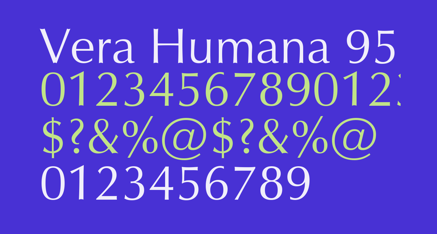 Vera Humana 95 free Font What Font Is