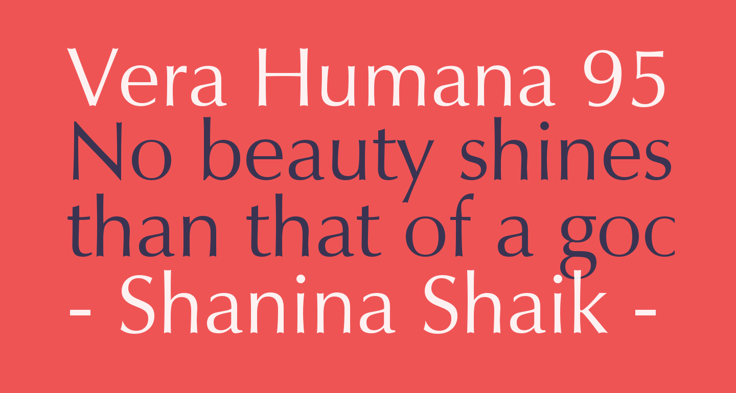 Vera Humana 95 free Font What Font Is
