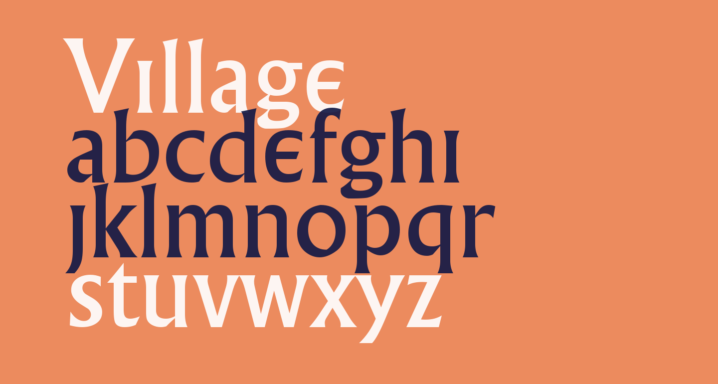 Village free Font What Font Is