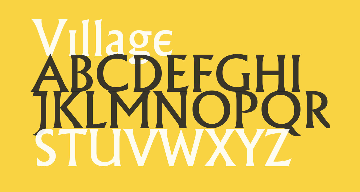 Village free Font What Font Is