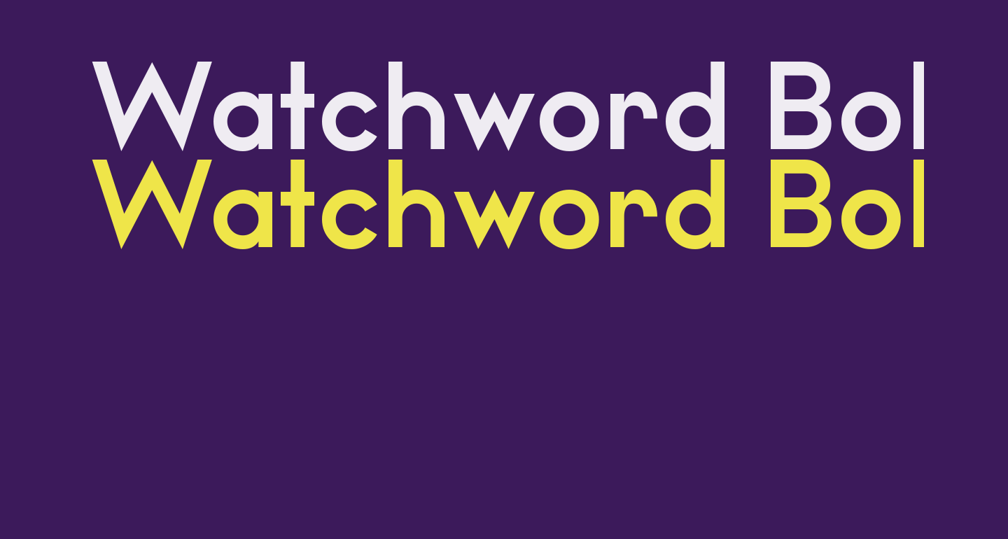 Watchword Bold Demo free Font What Font Is