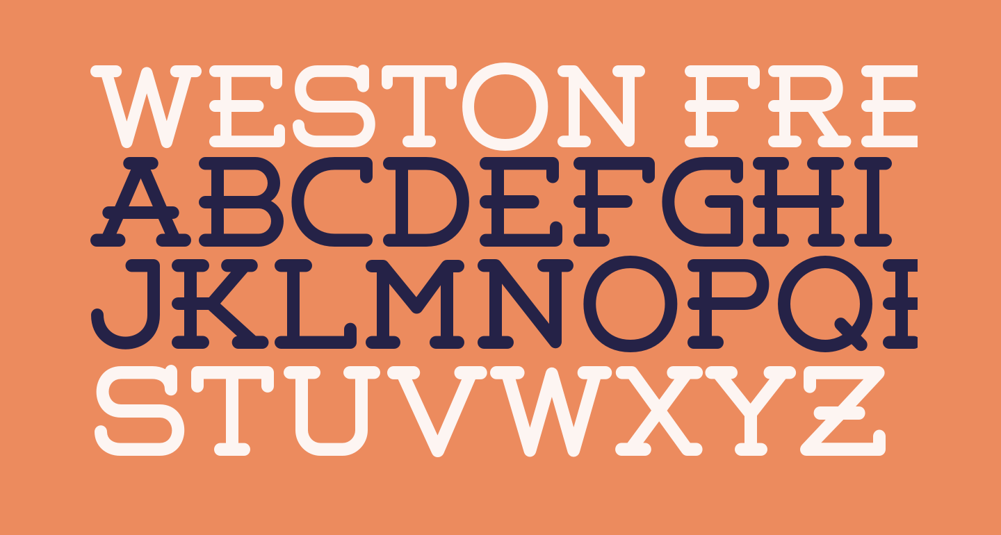 Weston-Free free Font - What Font Is