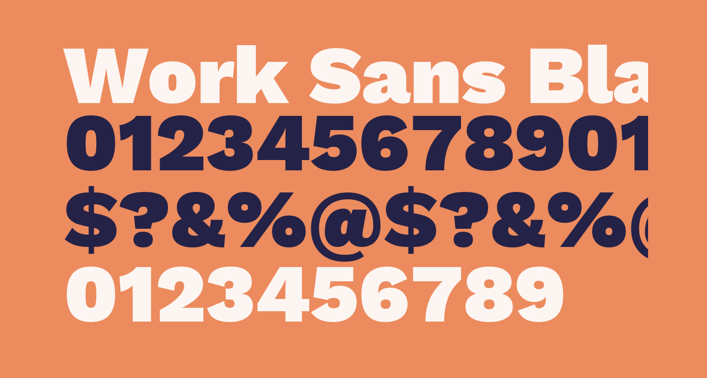 Work Sans Black free Font What Font Is