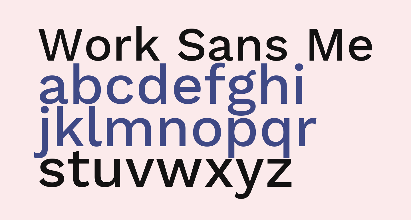 Work Sans Medium free Font What Font Is