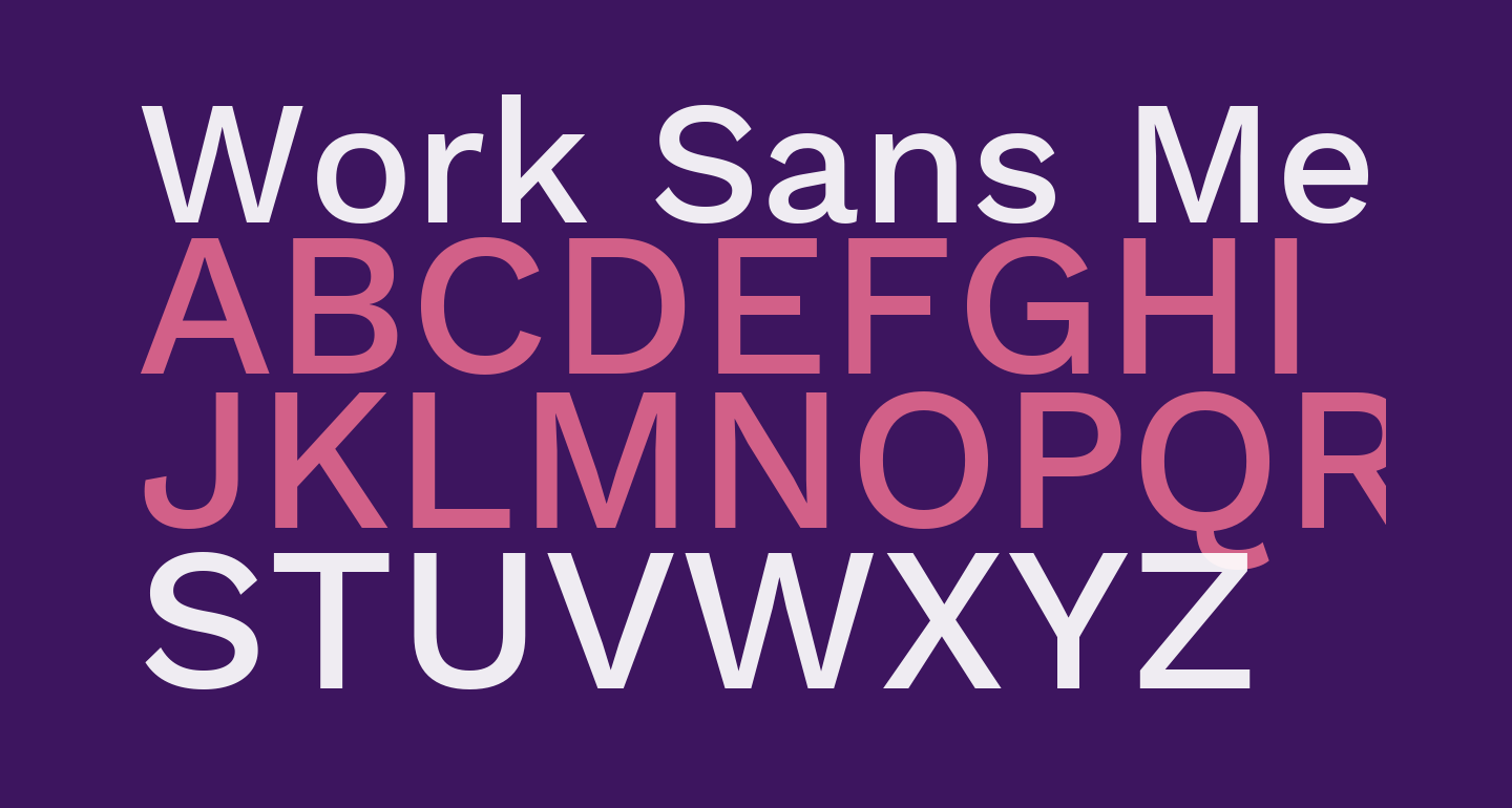 Work Sans Medium free Font What Font Is